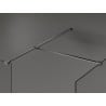 Mexen Kioto paraventană Walk-in 110 x 110 cm, model negru, finisaj gun gray periat - 800-110-202-66-70-110