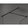 Mexen Kioto Walk-in zuhanyfal 140 x 70 cm, fekete keret, fekete - 800-140-202-70-70-070