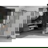 Mexen Kioto perete de dus Walk-in 100 x 100 cm, model negru, negru - 800-100-202-70-70-100