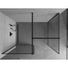 Mexen Kioto perete de duș Walk-in 120 x 100 cm, model negru, negru - 800-120-202-70-70-100