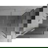 Mexen Kioto Walk-in zuhanyfal 70 x 70 cm, fekete minta, matt nikkel - 800-070-202-97-70-070
