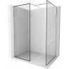 Mexen Kioto Walk-in zuhanyfal 70 x 70 cm, fekete minta, matt nikkel - 800-070-202-97-70-070