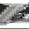 Mexen Kioto zuhanyfal Walk-in 140 x 70 cm, fekete minta, szálcsiszolt nikkel - 800-140-202-97-70-070