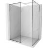 Mexen Kioto perete de dus Walk-in 100 x 80 cm, model negru, nichel periat - 800-100-202-97-70-080