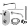 Mexen Kai DR70 set cadă-duș încastrat cu pară de tip ploaie25 cm, Crom - 77602DR70251-00