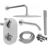 Mexen Kai DR70 set de cadă-duș îngropat cu duș de ploaie 25 cm, crom - 77602DR70251-00