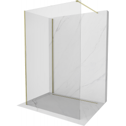 Mexen Kioto perete de duș Walk-in 130 x 80 cm, transparent, aurie - 800-130-212-50-00-080