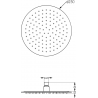 Mexen Kai DR70 kád-zuhanyrendszer beépített esőztetővel 25 cm, fehér - 77602DR70251-20