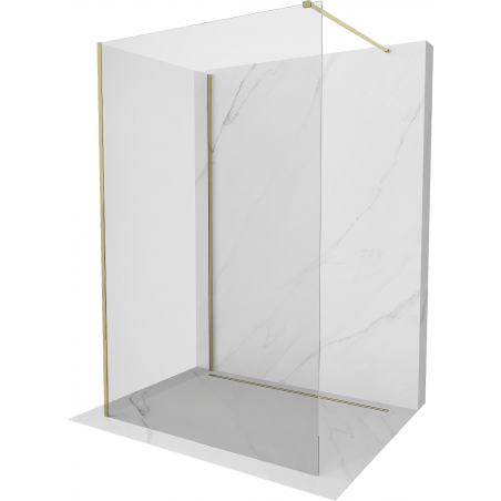 Mexen Kioto perete duș Walk-in 140 x 110 cm, transparent, aurie - 800-140-212-50-00-110