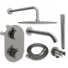 Mexen Kai DR70 set cadă-duș încastrat cu pară de tip ploaie25 cm, Grafit - 77602DR70251-66