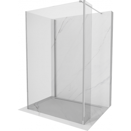 Mexen Kioto paravan de duș Walk-in 90 x 75 x 30 cm, transparent, crom - 800-090-075-221-01-00-030