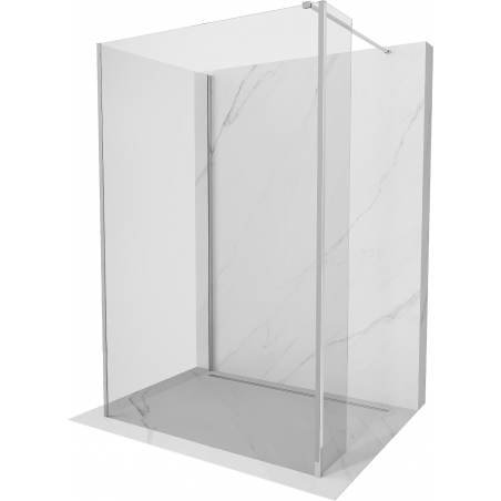 Mexen Kioto Walk-in zuhanyfal 90 x 75 x 30 cm, átlátszó, króm - 800-090-075-221-01-00-030