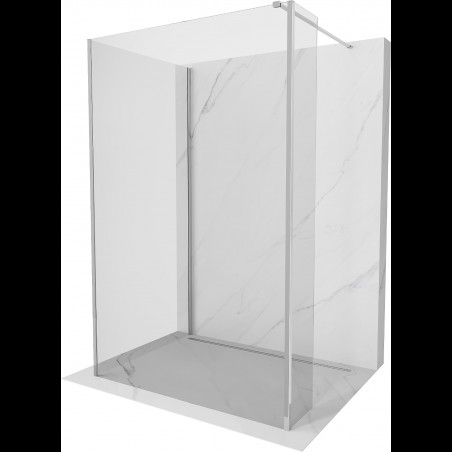 Mexen Kioto perete de duș Walk-in 110 x 75 x 30 cm, transparent, crom - 800-110-075-221-01-00-030