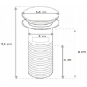 Mexen Sifon rotund chiuvetă cu dop click-clack, fără preaplin, Crom - 7991050-00