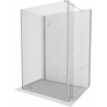 Mexen Kioto perete de duș Walk-in 130 x 80 x 30 cm, transparent, crom - 800-130-080-221-01-00-030