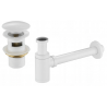 Mexen Sifon rotund chiuvetă cu dop click-clack, fără preaplin, Albă - 7992050-20