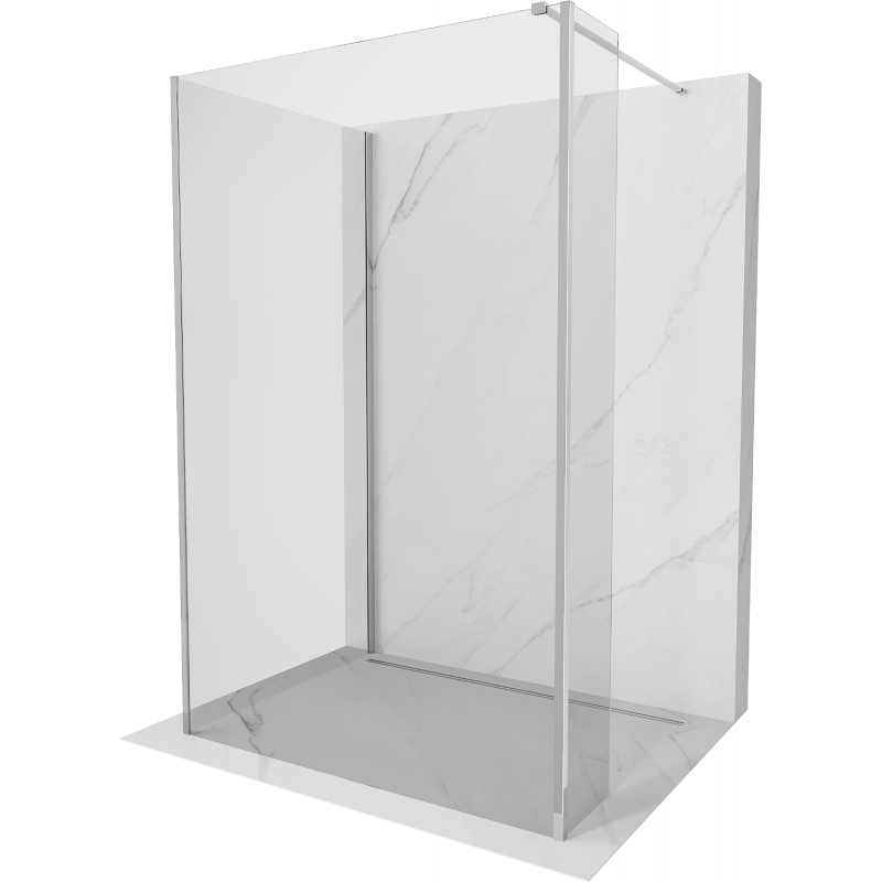 Mexen Kioto perete duș Walk-in 100 x 85 x 30 cm, transparent, crom - 800-100-085-221-01-00-030