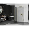 Mexen Kioto Walk-in zuhanyfal 90 x 90 cm, fekete keret, arany - 800-090-212-50-70-090