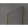 Mexen Kioto perete duș Walk-in 90 x 90 cm, cadru negru, auriu - 800-090-212-50-70-090