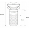 Mexen Sifon rotund chiuvetă cu dop click-clack, fără preaplin, Alamă antică - 7992050-40