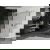 Mexen Kioto zuhanyfal Walk-in 130 x 120 cm, fekete keret, arany - 800-130-212-50-70-120