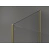 Mexen Kioto perete de duș Walk-in 130 x 120 cm, cadru negru, auriu - 800-130-212-50-70-120