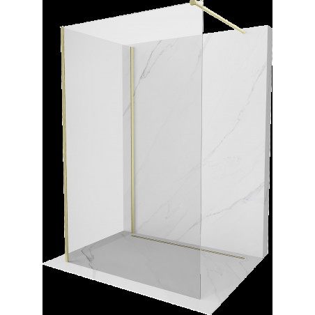 Mexen Kioto panou de duş Walk-in 90 x 70 cm, transparent, aurii periat - 800-090-212-55-00-070