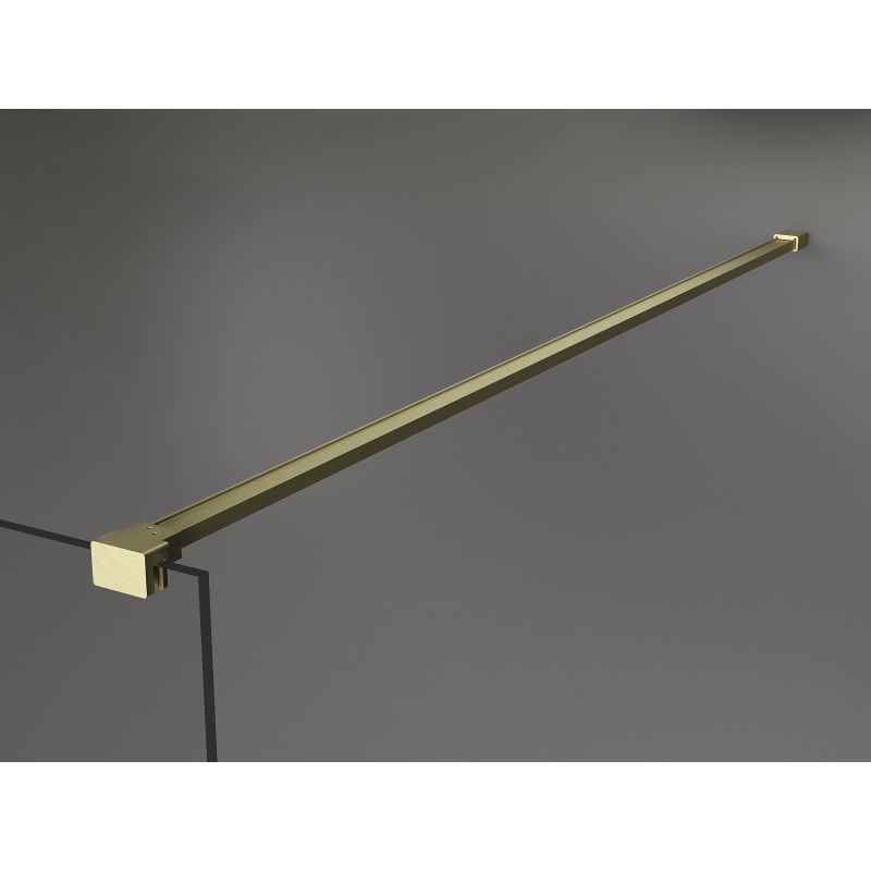 Mexen Kioto perete de duș Walk-in 110 x 75 cm, transparent, auriu periat - 800-110-212-55-00-075