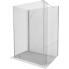 Mexen Kioto perete de duș Walk-in 130 x 75 x 40 cm, transparent, crom - 800-130-075-221-01-00-040
