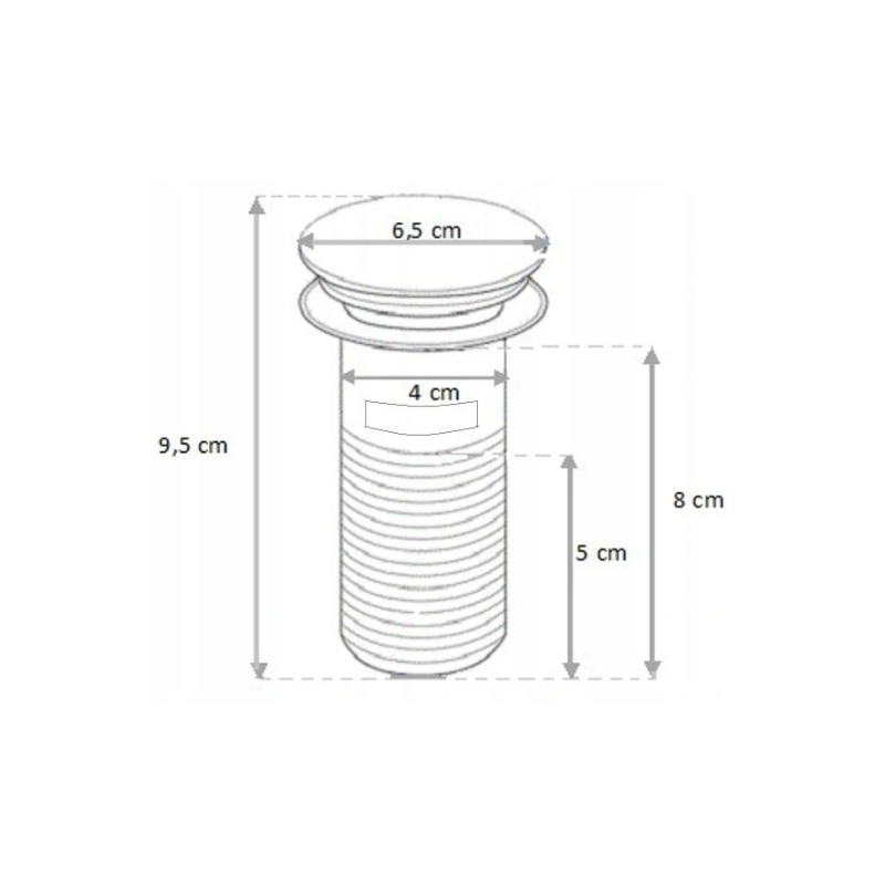 Mexen semisifon pătrată pentru chiuvetă cu dop click-clack, cu preaplin, crom - 7992060-00