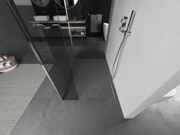 Mexen Kioto Walk-in zuhanyfal 140 x 95 x 40 cm, átlátszó, króm - 800-140-095-221-01-00-040