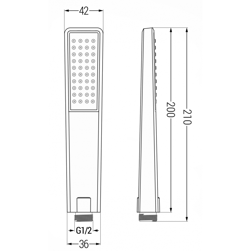 Mexen R-72 egyfunkciós zuhanyfej, króm - 79572-00