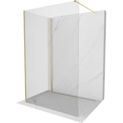 Mexen Kioto perete walk-in 125 x 110 cm, transparent, aur satinat - 800-125-212-55-00-110