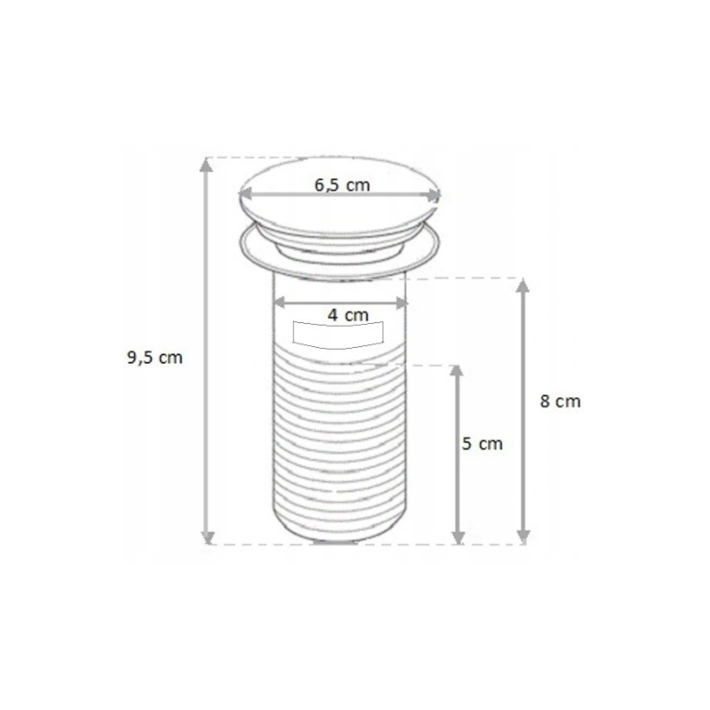 Mexen sifon parțial pentru chiuvetă pătrată cu valvă ceramică click-clack, cu preaplin, negru - 7992060-75