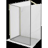 Mexen Kioto perete de duș Walk-in 90 x 80 cm, model negru, finisaj auriu periat - 800-090-212-55-70-080