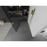 Mexen Kioto Walk-in zuhanyzófal 140 x 70 cm, fekete minta, arany kefélt - 800-140-212-55-70-070