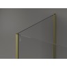 Mexen Kioto Walk-in zuhanyfal 90 x 80 cm, fekete keret, arany szálcsiszolt - 800-090-212-55-70-080