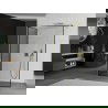Mexen Kioto panou de duș Walk-in 140 x 90 cm, ramă neagră, auriu periat - 800-140-212-55-70-090