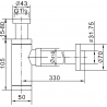 Mexen Sifon patrat pentru chiuvetă cu dop click-clack, fără preaplin, Aurie - 7991660-50