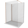 Mexen Kioto perete de dus Walk-in 135 x 70 cm, transparent, aur roz - 800-135-212-60-00-070