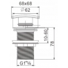 Mexen Sifon patrat pentru chiuvetă cu dop click-clack, fără preaplin, Aurie - 7991660-50