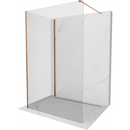 Mexen Kioto perete pentru duș Walk-in 140 x 75 cm, transparent, aur roz - 800-140-212-60-00-075