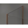 Mexen Kioto Walk-in zuhanyfal 135 x 110 cm, átlátszó, rózsaarany - 800-135-212-60-00-110