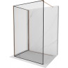 Mexen Kioto perete de duș Walk-in 100 x 70 cm, model negru, aur rose - 800-100-212-60-70-070