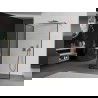 Mexen Kioto perete de duș Walk-in 140 x 70 cm, model negru, aur roz - 800-140-212-60-70-070