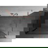 Mexen Kioto perete de duș Walk-in 130 x 70 cm, model negru, aur roz - 800-130-212-60-70-070