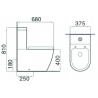 Mexen Lena wc compact cu capac cu închidere lentă, alb - 31051000