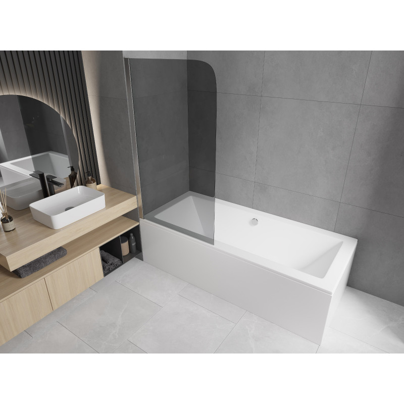Mexen Felix paravan cadă 1-canat 70 x 140 cm, grafit, crom - 890-070-001-01-40