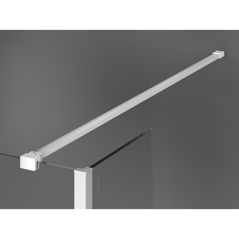 Mexen Kioto perete de duș Walk-in 135 x 80 x 30 cm, transparent, alb - 800-135-080-221-20-00-030