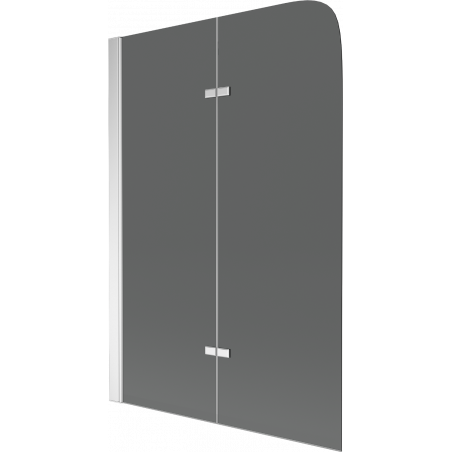 Mexen Felix kétpaneles kádparaván 80 x 140 cm, grafit, króm - 890-080-002-01-40
